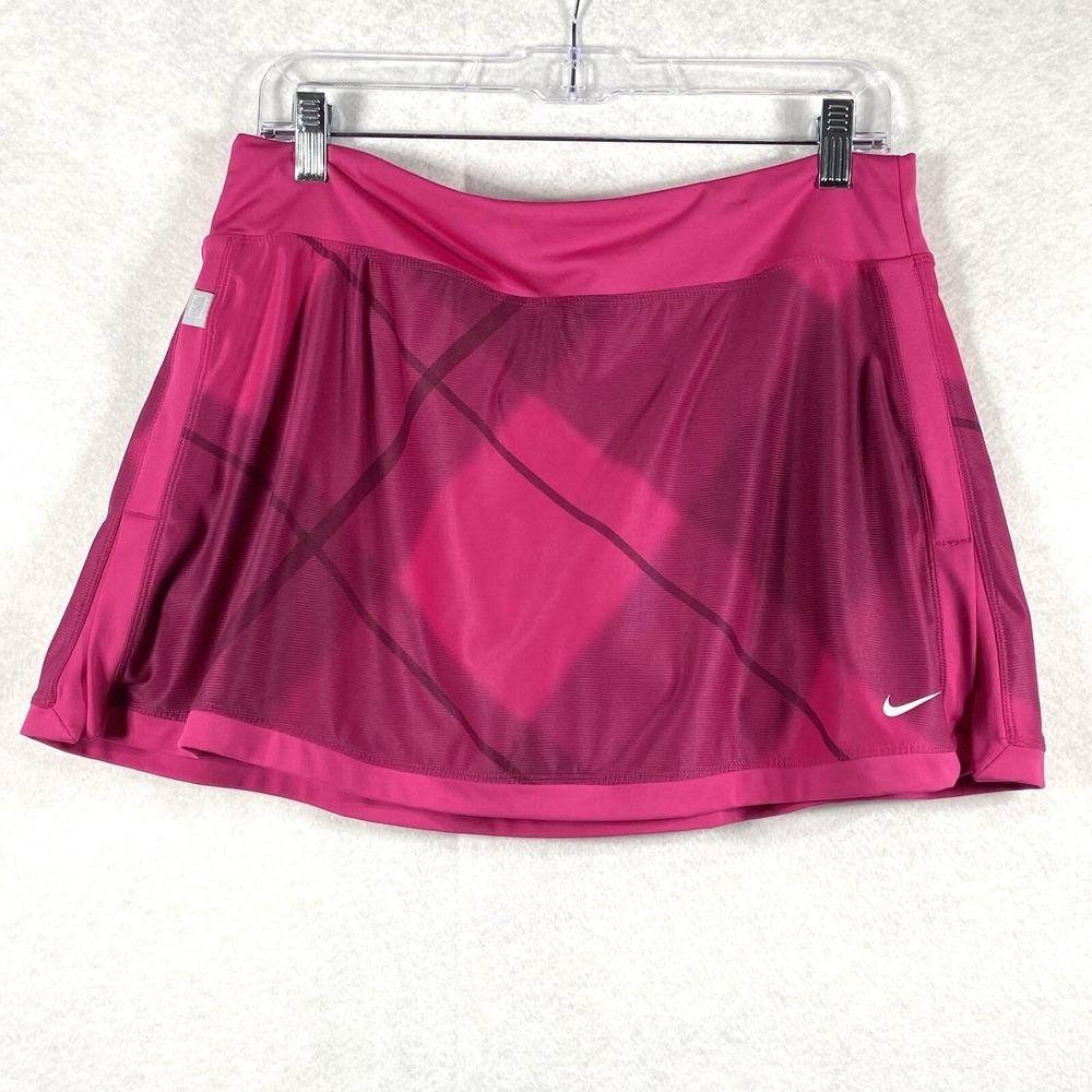 Nike Skort Women's‎ Large Pink Tennis Skirt Dri-Fit Ombre Stretch
